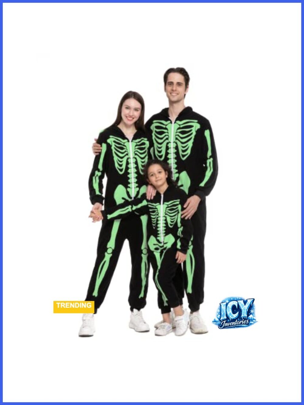 Glow in the Dark Skeleton Jumpsuit Halloween Costume Cosplay Party